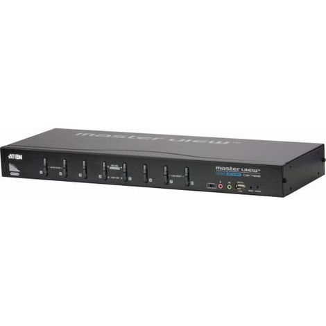 Switch KVM Aten a 8 porte USB DVI con supporto per periferiche, audio e modalità broadcast, CS1768-ATA-G (1/4)