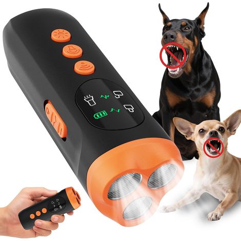 Dog bark deterrent device - 3X ultrasonic anti-barking device. Stop barking control for small, medium, and large dogs. Indoor behavior training with 4 modes. (1/5)