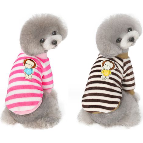 2 pièces vêtement chien, pull polaire et pyjama en velours corail, automne hiver, tailles M à XXL (1/5)