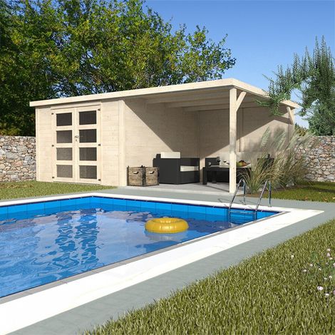 Casetta in legno da giardino rettangolare 579x308 cm