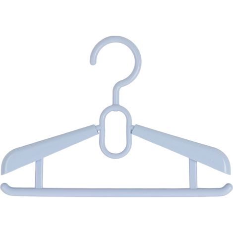 6-teiliges Set ausziehbarer Kleiderbügel, Wäscheständer für Hosen, Hemden, Kleider, Balkon, Blau (1/5)