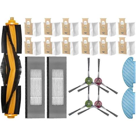 Pour aspirateur robot ECOVACS DEEBOT N10 N10 PLUS : brosse principale, filtre HEPA, lingette de nettoyage et sacs à poussière (1/5)