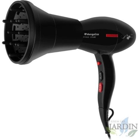 Secador Pelo Profesional 2200W Orbegozo  Secador de Pelo Potente  2 Velocidades y 2 Temperaturas  Secador Cabello Peluqueria