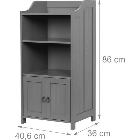 Armadio da bagno moderno con pratico spazio di archiviazione 86 x 40,5 x 36 cm in MDF bianco 130017770