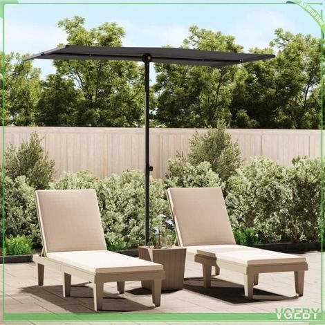 Parasol d'extérieur - FAFEICY - 47330 - Rectangulaire 180x110 cm - Mât aluminium - Protection anti-UV, pivot 180° (1/5)