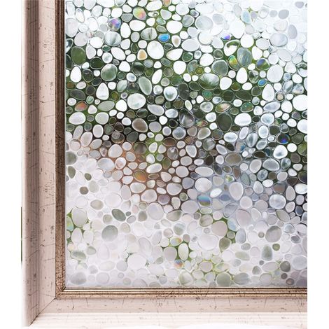 Jeffergarden Dekorative Sichtschutzfolie für Fenster 45x200cm, Transparente Fensterfolie mit 3D-Farblicht für Zuhause und Büro (1/5)