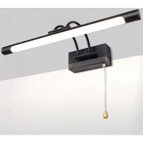 LED 8W IP44 Miroir Applique Murale Éclairage De Salle De Bain Noir Mat Intérieur Éclairage Avec Interrupteur, 40CM 3000K Appliques Pour Tableaux et Vitrines Bras Réglable Lampes De Lecture (1/5)