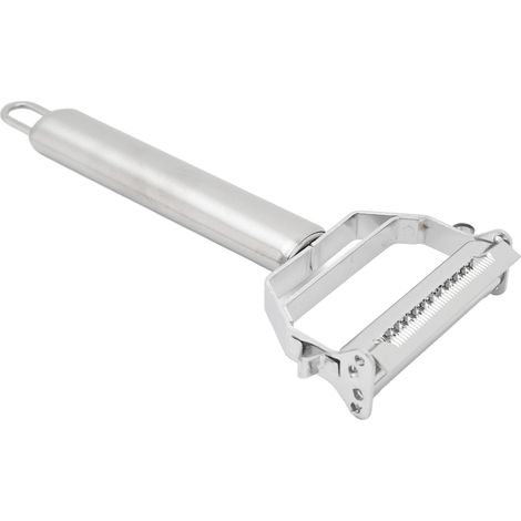 Éplucheur julienne en acier inoxydable 2 en 1 avec râpe pour carottes, pommes de terre, melons, légumes et fruits (1/5)