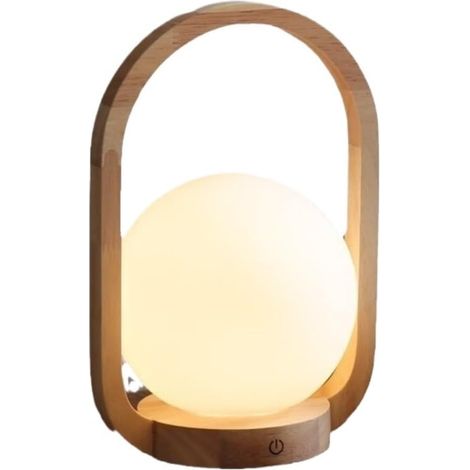 Lampada da tavolo a LED semplice lampada da tavolo retrò lampada da comodino portatile creativa tocco nostalgico lampada da tavolo a LED regolabile con telecomando (1/5)