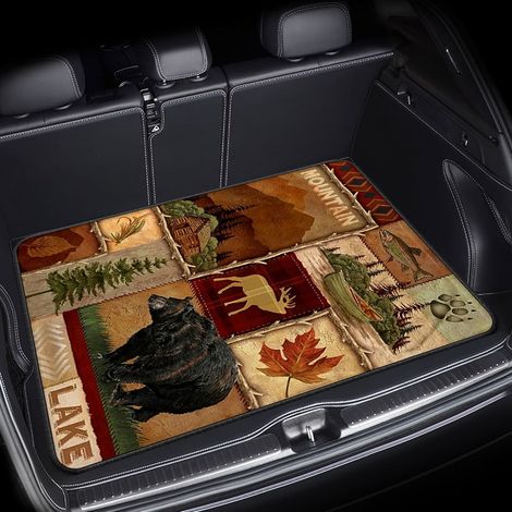Tapis pour coffre de voiture, tapis de protection contre la poussière, résistant à l'usure et à la saleté, facile à entretenir - 75 x 100cm [Velours cristal, fond en plastique]