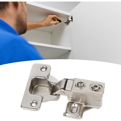 Paumelle pour Armoire 35mm Hydraulique 105° Zinc Alloy 1 Unité, ShortArm FullOverlay Panels 3-7mm Kit (1/5)