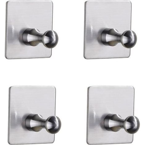 4 PièCes SéRies Crochets AdhéSifs, Crochets Muraux, Crochets à Serviettes, TrèS RéSistants, pour Douche de Salle de Bain, Cuisine, (1/4)