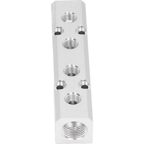 Collecteur pneumatique de distribution d'air, bloc de connexion, répartiteur, entrée G1/2, sortie G1/4, 30 x 30 mm, SY30-02-4F (1/5)