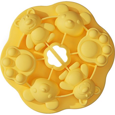 (1 pièce) Moule mignon mini, moule à chocolat en silicone antiadhésif, adapté à la cuisson de gelées, d'oursons en gélatine, de puddings et de gâteaux, ustensile de cuisine amusant en forme d'animal p (1/5)
