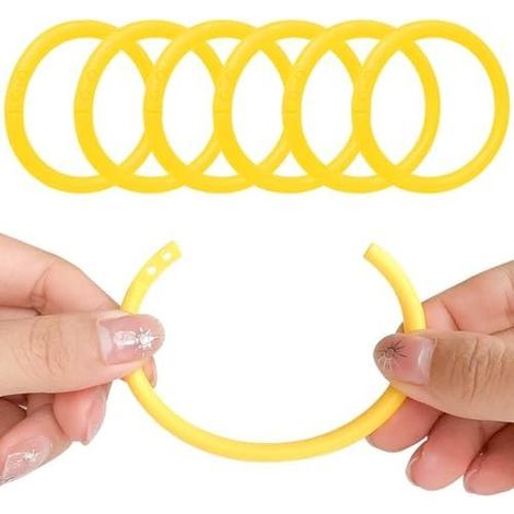 CSPARKV 40x4mm Lot de 24 anneaux de rideau de douche, en plastique, en forme de C, adaptés à la plupart des rideaux de douche, jaunes (1/5)