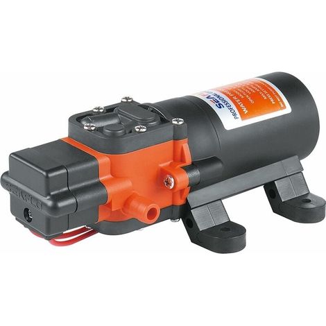 Pompa de apa presurizata QttvbTna, 12V, 4.3L/min, 2.4 bar, pentru apa dulce/sarata/murdara, 16.9x9.8cm, set camping si drumetii (1/4)
