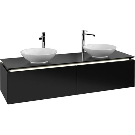 V&B Waschtischunterschrank Legato 160x38x50cm, f 2 WT, LED, bl ma Lac (1/3)