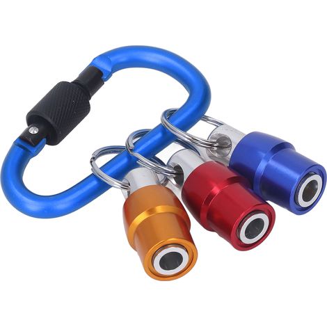 Porte-embouts de tournevis à tige hexagonale, 3 couleurs, changement rapide, porte-embouts de perceuse portable 1/4 po, bleu (1/5)
