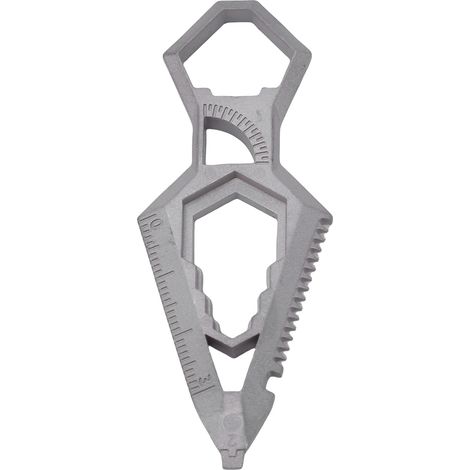 Outil de porte-clés Portable, ouvre-bouteille en acier allié, coupe-fil, échelle de mesure pour Camping randonnée (1/5)