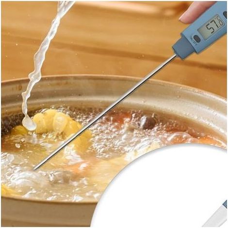 1 Spatule Thermomètre Cuisine LCD Précision Sonde Acier Inox Pour Pâtisserie Friture Grillade