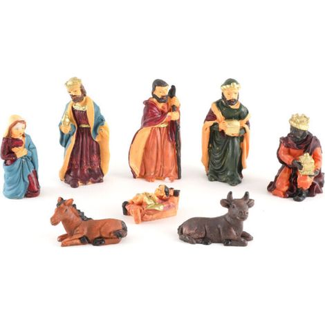 Figurines de crèche (ensemble de 8 pièces) et Noël - Résine (1/5)