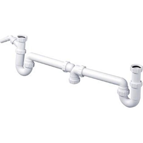 McAlpine siphon universel duplex combinaison de siphon réglable en hauteur avec certification komo 6/4 x40mm centrique