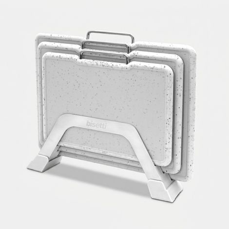 Set aus 3 Granit-Effekt Kunststoff-Schneidebrettern Bisetti Stonewhite (1/5)