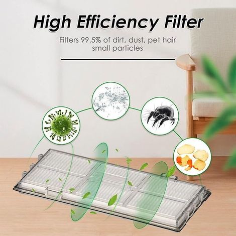 (8 pièces) Filtre HEPA pour Roborock S7 S7+ S7 MaxV S7 MaxV Plus S7 MaxV Ultra S8 Pro Ultra S8 S8+, kit accessoires de filtre pour (1/3)