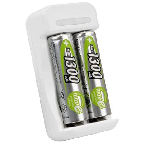 ANSMANN Chargeur de piles Basic II + 2 piles rechargeables HR6 1300 mAh 1,2V (1 pce) (1/5)