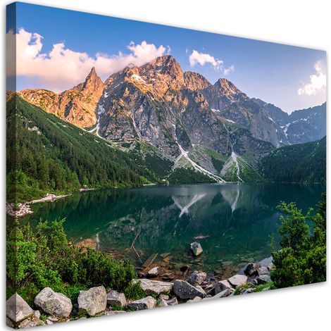 Impression sur Toile, Mer œil montagne paysage nature,30x20 (1/4)