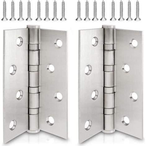 2x Silber Scharnier-e Tür-schanier Edelstahl 304 Türband Beschlag Stahlkugel (1/4)