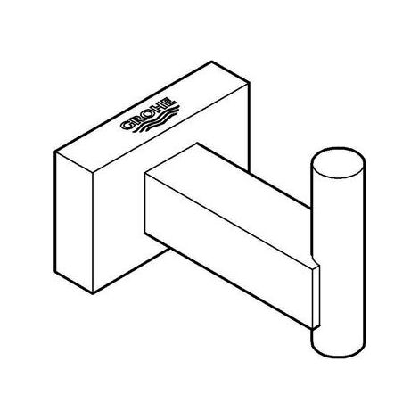 Bademantelhaken Essentials Cube 405111 Metall supersteel (1/4)