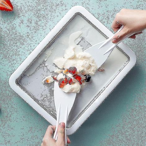 Machine à glace roulée instantanée, moule à sorbet au yaourt glacé avec 2 spatules (1/5)