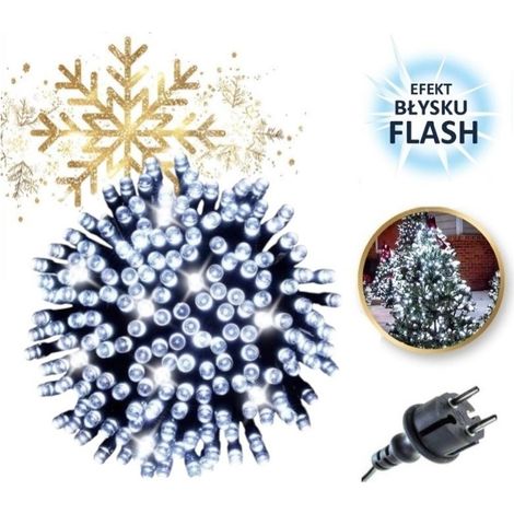 Lampada con 300 LED, luce bianca fredda, lampada bianca lampeggiante33B