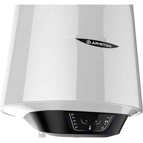 Ariston Group – Chauffe-eau à accumulation 50L vertical – Résistance blindée – Classe énergétique B – Écran LCD – Fonction Eco Evo – Technologie Waterplus