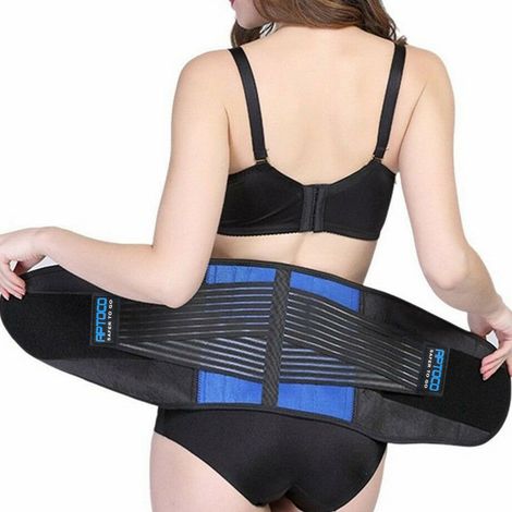 Ceinture Lombaire de Maintien Dorsal pour Hommes Femmes, Soutien Lombaire avec 6 Baleines, Maille Respirante, Anti-Douleur pour Musculation, Levage de Poids, Taille XXL, Cadeau Saint-Valentin (1/5)