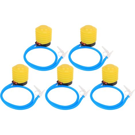 Lot de 5 pompes à pied jaunes pour gonfler les ballons de yoga et de mariage en plastique de 11,4 cm (4,5 pouces). (1/5)
