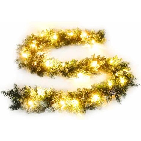 Guirlande de Noël,Décoration de Noël avec lumières LED Vert 5,2 m PVC CFW28498 (1/5)