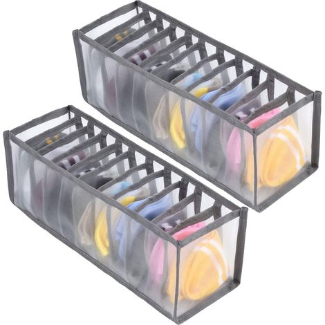 Organisateur de vêtements pour armoire, organiseur de chaussettes pour tiroir, organiseur mural pour chaussettes, compartiment de rangement pliable pour chaussettes, sous-vêtements, soutiens-gorge, at (1/5)