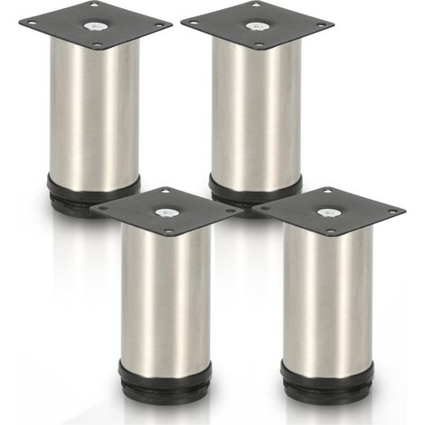 4X Gambe della mobilia 20CM Gamba di supporto del divano in acciaio inox Gamba regolabile dell'armadio Gamba del divano Gamba del letto (1/5)