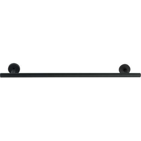WENKO Badetuchstange Uno 60 cm Schwarz matt BosioBlack Schrauben Wandserien - Bad (1/5)