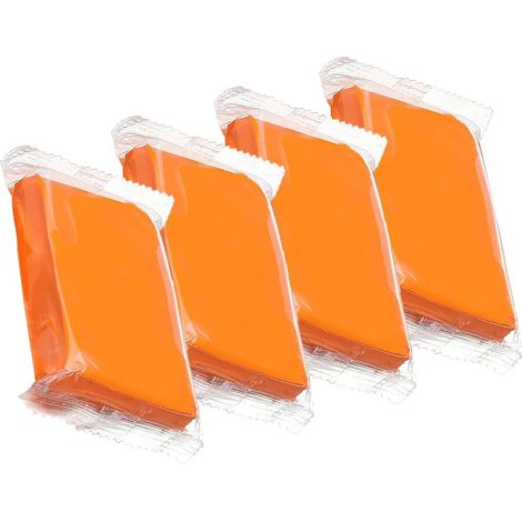 Barre D'argile Voiture, 4 Pièces Pâte de Nettoyage, 100 g Pâte à Modeler Peinture, Auto Car Clay Bar, Clay Bar pour Nettoyage Voiture, L'argile de Voiture, pour Voiture, Camion, Caravane, Orange (1/5)
