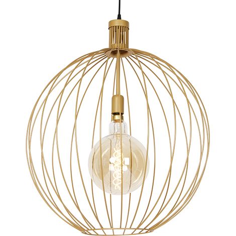 QAZQA Design Hängelampe gold 60 cm - Wire Dos