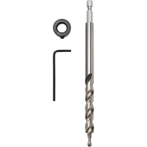 Foret HSS - Tige Hexagonale 9,5 mm - Diamètre Pointe 4 mm - Longueur Totale 157 mm - Pour Trou De Poche - 1 Pièce (1/5)
