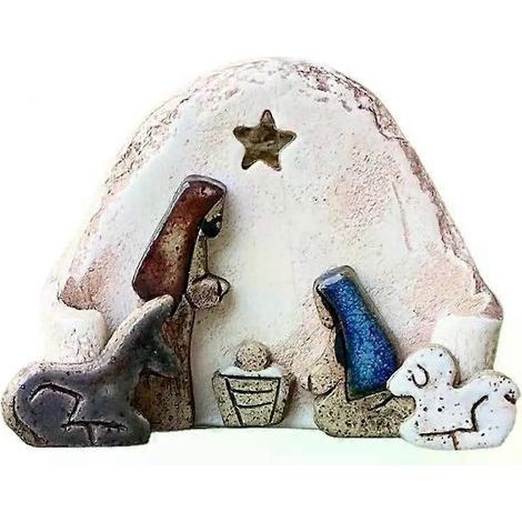 HONORNIC - Crèche de Noël avec figurines miniatures de l'Enfant Jésus, décoration pour l'église, cadeau catholique, décoration de table pour Pâques (1/4)