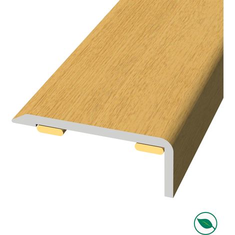 Angle aluminium adhésif replaqué chêne brut Lg 135 cm x larg 2,5 cm x 1 cm (1/2)