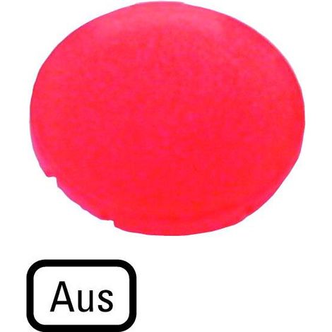 Verrine pour boutons-poussoirs plate rouge ARRET EATON M22-XDL-R-D5