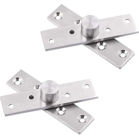 2pcs Charnière Pivot Porte 360 degrés Placard Armoire 75 mm de longueur en acier inoxydable (1/5)