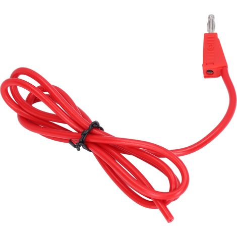 Bananenstecker-Prüfleitung, Messing-PE-Elektroprüfkabel, 4 mm, rot, für Spannungsprüfer und LKW-Batterien (1/5)