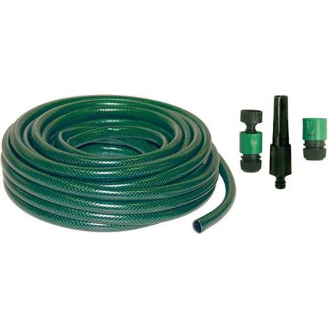 Tubo Per Irrigazione Retinato 1/2" In Pvc Lunghezza 15 Mt.+kit Raccordi/Lancia (1/4)